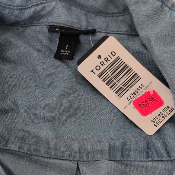 torrid Dresses & Skirts - Torrid Light Blue Chambray Shirt Dress